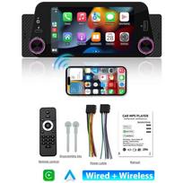 1Din automobilio radijo daugialypės terpės grotuvas Carplay Android Auto Mirrorlink 5 colių jutiklinio ekrano palaikymas galinė kamera