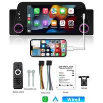 1Din automobilio radijo daugialypės terpės grotuvas Carplay Android Auto Mirrorlink 5 colių jutiklinio ekrano palaikymas galinė kamera