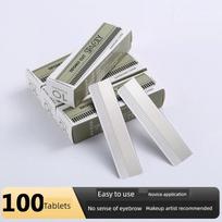 Suit Safety Eyebrow Razor for Makeup Artists [Special Blade for Eyebrow Trimming] 100 Pieces gray