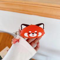 3D Cute Cartoon Creative Red Panda Earphone Case For Airpods Pro 2 Silicone Soft Charging Box Protective Cover For Airpods 4 3 2 for airpods 4 red