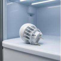 Refrigerator LED Bulb Replacement | Ribbed HeatSink Structure, Compact Round Housing, Fridge gray