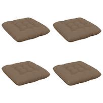 vidaXL Sėdynių pagalvėlės VIANEN 4 vnt. 100% poliesteris Taupe