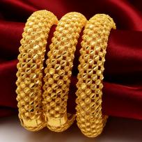 Dubai 24K Gold Ethnic Peacock Tail Bracelet - Hollow Design, Live Broadcast Hot Seller brown