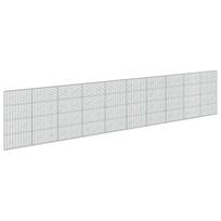 vidaXL Gabionas su 5 mm viela ir 5x10 cm tinkleliu 1000x10x200 cm
