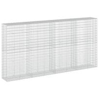 vidaXL Gabionas su 5 mm viela ir 5x10 cm tinkleliu 400x50x200 cm