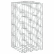 vidaXL Gabionas su 5 mm viela ir 5x10 cm tinkleliu 100x100x200 cm