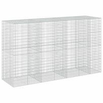 vidaXL Gabionas su 5 mm viela ir 5x10 cm tinkleliu 350x100x200 cm