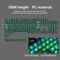 Xiaomi New 115 Key Translucent Keycaps PC PBT Keycaps Green Keycap MDA Profile for MX Switch Keycap for Mechanical Keyboard Game Keys black