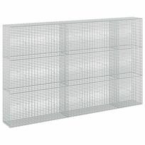 vidaXL Gabionas su 3,5 mm viela ir 5x2,5 cm tinkleliu 250x30x150 cm