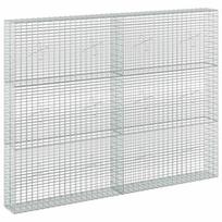 vidaXL Gabionas su 5 mm viela ir 5x2,5 cm tinkleliu 200x20x150 cm