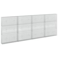 vidaXL Gabionas su 5 mm viela ir 5x2,5 cm tinkleliu 400x20x150 cm