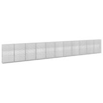 vidaXL Gabionas su 5 mm viela ir 5x2,5 cm tinkleliu 1100x30x150 cm
