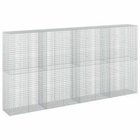 vidaXL Gabionas su 5 mm viela ir 5x2,5 cm tinkleliu 400x50x200 cm