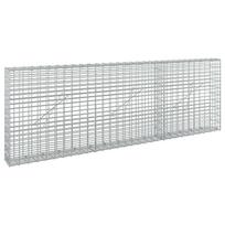 vidaXL Gabionas su 5 mm viela ir 5x2,5 cm tinkleliu 150x10x50 cm