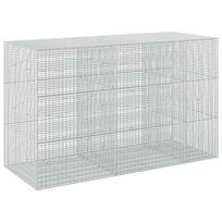 vidaXL Gabionas su 5 mm viela ir 5x2,5 cm tinkleliu 250x100x150 cm