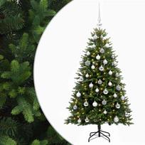vidaXL Dirbtinė Kalėdų eglutė su burbulais 120 cm 150 LED Šilta balta