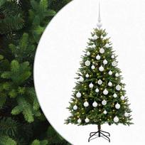 vidaXL Dirbtinė Kalėdų eglutė su burbulais 120 cm 150 LED Šilta balta