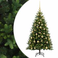vidaXL Dirbtinė Kalėdų eglutė su burbulais 120 cm 150 LED Šilta balta
