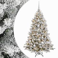 vidaXL Dirbtinė Kalėdų eglutė su burbulais 120 cm 150 LED Šilta balta