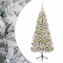 vidaXL Dirbtinė kalėdinė eglutė su rutuliuku 120 cm 150 LED