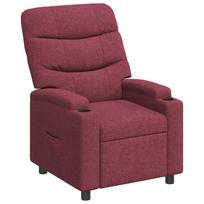 vidaXL Atlošiamasis fotelis Vyno raudona 75 x 93 x 102 cm Audinys