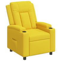 vidaXL Atlošiamasis fotelis Šviesiai geltona 75 x 95 x 100 cm Audinys