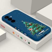 Soft Case For Samsung Galaxy S24 S23 FE S25 S22 Ultra A17 A56 A16 A55 A25 A15 A36 A35 A54 5G Christmas Tree Pattern Phone Cover Galaxy S23+ gray