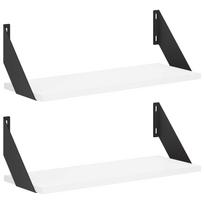 vidaXL Sieninės lentynos 2 vnt. Balta 50 x 20 x 17 cm