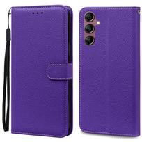 A14 dėklas Coque Samsung Galaxy A14 dėklui Odinė piniginė atverčiamas dėklas Samsung A14 5G GalaxyA14 A 14 telefono dėklams Fundas Etui Samsung A14 4G 5G tamsiai violetine spalva