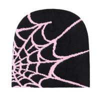 Unisex vilnonė voratinklio rašto kepurė – šilta, atspari šalčiui, lauko žakardo kepurė Sandėlyje One Size (22*24cm) black