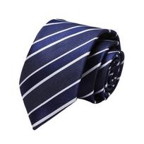 Business Tie Adjustable Firm Stitching Embroidery Lightweight Groom Tie Decorative Multi Styles Dot Striped Wedding Tie Party Tie D blue