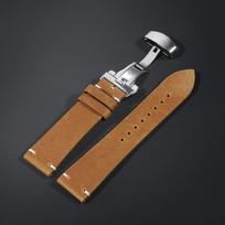 Veršienos odos laikrodžio apyrankė Omega Seiko apyrankei 18mm 20mm 21mm 22mm 24mm Dirželis Tamsiai rudos spalvos siūlės Rolex apyrankei 20mm gray