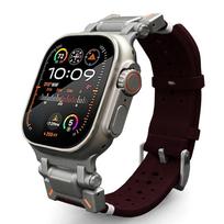 Titanium Color Band for Apple Watch Ultra 3 2 49mm Genuine Leather Strap for iWatch Series 11 10 9 8 se 46mm 45mm 44mm Bracelet for Ultra 1 2 49mm gray