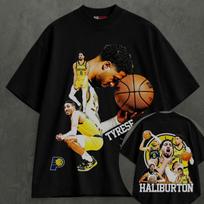 What Tee Hal Printed T-shirt  Haliburton Graphic Men Women T-shirt Oversized Y2k Cotton Short Sleeved Streetwear Harajuku Female Male Clothing XXL gray