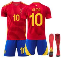 2024 m. Europos čempionatas Nr. 7 Morata, Ne. 17 Nico marškinėliai, Olmo, Ispanija pagrindinis Nr. 10 Yamal futbolo marškinėliai 26