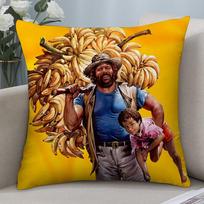 T-Terence Hill and Bud S-Spencer Pillow Case Short Plush Pillow Covers Sofa Decorative Home Double-sided Printing Cushion Cover 20x20Inch