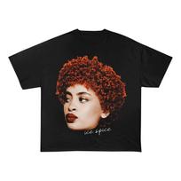 ICE SPICE Boxy Vintage Shirt Graphic T-shirt Oversized Streetwear Y2K Unisex M brown