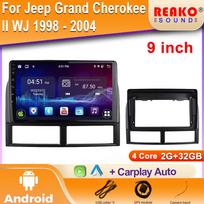 Skirta Jeep Grand Cherokee II WJ 1998 - 2004 „Android“ monitoriaus ekranas Automobilinis GPS „Wi-Fi“ 4G Vaizdo Autoradio Navigacija Stereo Radijas 4 core 2GB+32GB carplay orange