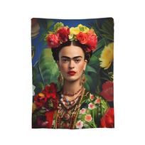 F-Frida K-Kahlo Dizaino Antklodės Užvalkalas Flanelinis Mesti Antklodė Vasaros Oro Kondicionieriaus Dekoras Minkštas Šiltas Lovos Pledas 150x200cm black