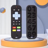 Teething Toys TV Remote Control Shape for Babies 312 Months Infant Toddlers Black Black