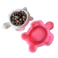 Tortoises Silicone Candle Holder Molds for Epoxy Resin Candle Holder Candy Jar Chocolate Jewelry Case Flower Planter 1 gray