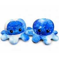 Pliušinis dvipusis aštuonkojis Tik Tok Octopus - galaxy / mėlynas