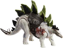 Žaislinė figūrėlė Mattel Jurassic World Stegosaurus HLP24, 35.5 cm, žalia sp./pilka sp.