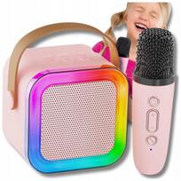 Nešiojama belaidė bluetooth karaoke kolonėlė su mikrofonu usb rgb