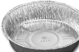 Plus Pack As Vienkartinė aliuminio dėklė 512 ml Ø158x34 mm apvali, 100 vnt./pak.