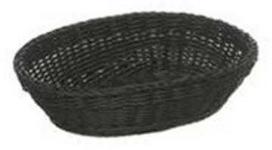 Multi Duonos krepšys 25x19x6,5 cm ovalus, tvirtas, pintas PP, juodas, 45 vnt./kartoninėje dėžėje