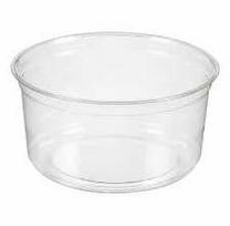 Multi Vienkartinė Deli stiklinė 300 ml 12 oz Ø117x54 mm apvali RPET permatoma, 10 vnt. x 50 vnt./kartonas