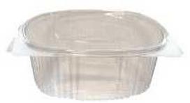Multi Vienkartinė stiklinė Verive 375 ml ovali su atlenkiamu dangteliu 144x115x50 mm RPET permatoma 15 vnt. x 50 vnt./kartonas