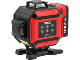 YATO 4D HD linijinis lazeris, maks. 25 m, ± 1,5 mm / 10 m, žalias spindulys