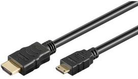 Goobay Didelės spartos HDMI kabelis su eternetu Mini HDMI kištukas A tipas> (74087)